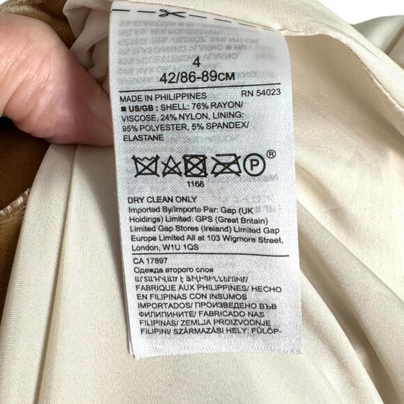 Banana Republic Mustard Yellow Velvet Velour One Button Blazer Women's Size 4 - Picture 9 of 10